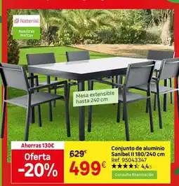 Leroy Merlin Conjunto de aluminio sanibel i11 180/240 cm oferta