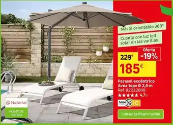 Leroy Merlin Solar - parasol excentrico aves oferta