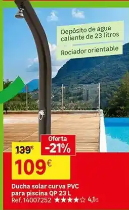Leroy Merlin Solar - ducha curva pvc para piscina op 23l oferta