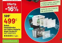 Leroy Merlin Paredes - robot limpiafondos sin cable a bateria aiper oferta