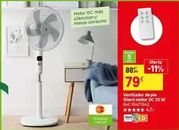 Leroy Merlin Equation - ventilador de pie slent motor dc 25 w oferta