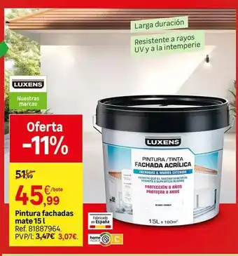 Leroy Merlin Luxens - pintura fachadas mate oferta