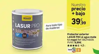 Leroy Merlin Home - protector exterior pro al agua mate 4 inosal oferta