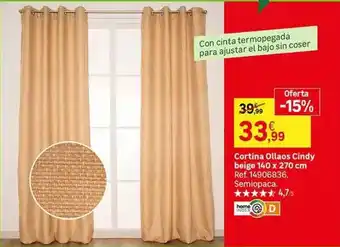 Leroy Merlin Home - cortina ollas cindy beige oferta