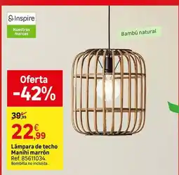 Leroy Merlin Lampara de techo manhi marron oferta
