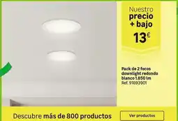 Leroy Merlin Redondo - pack de 2 focos downlight blanco oferta