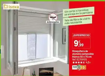 Leroy Merlin Home - moscutier de aluminio extensible blanca 50 x 70 cm oferta