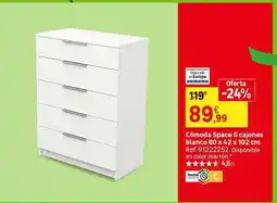 Leroy Merlin Space - cómoda 5 cajones blanco oferta