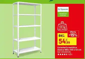 Leroy Merlin Estantería metalica blanca oferta