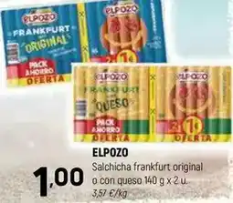 Coviran Elpozo - salchicha frankfurt original o con queso oferta