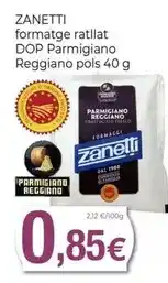 Keisy Zanetti - formatge ratllat dop parmigiano reggiano pols oferta