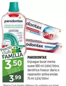 Coviran Parodontax - enjuague bucal menta suave oferta