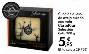 Carrefour Cuña de queso de oveja curado con trufa carrefour selección oferta