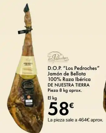 Carrefour D.o.p. " los pedroches" jamón de bellota 100% raza ibérica de nuestra tierra oferta