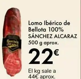 Carrefour Lomo ibérico de bellota 100% sánchez alcaraz oferta