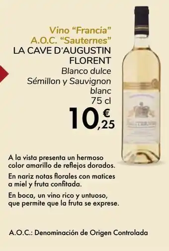 Carrefour Vino "francia" a.o.c. "sauternes" la cave d'augustin florent oferta