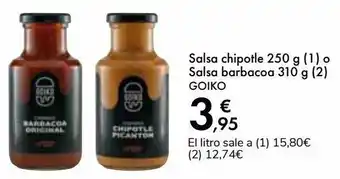 Carrefour Salsa chipotle o salsa barbacoa goiko oferta
