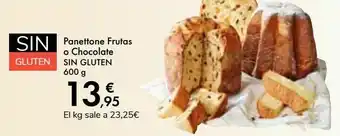 Carrefour Panettone frutas o chocolate sin gluten oferta