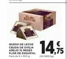 Flers bansa queso de leche cruda de oveja anejo 15 meses flor de esgueva. pack de 2 x 300 € ,75 (24,58€/kg) 14.15