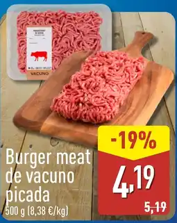 ALDI Burger meat de vacuno picada oferta