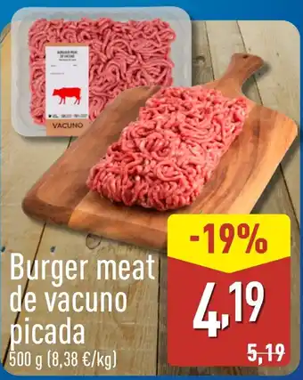 ALDI Burger meat de vacuno picada oferta