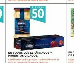 Nespresso 3 unidad gracos cidaces en todos los espárragos y pimientos cidacos. combinados como quieras. te descontamos el 50% en la oferta