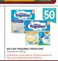 Nespresso 2 unidad yogolino 50 natural yogolino en los yogures yogolino. pack de 4 x 100 - combinatos como quieras. te descontamos oferta