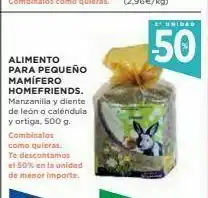 Nespresso 2 unidad 50 alimento para pequeño mamífero homefriends. manzanilla y diente de león o calendula y ortiga 500 combinatos com oferta