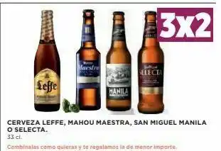 Al 13x2 haestre electa leffe manila cerveza leffe, mahou maestra, san miguel manila o selecta. combinalas como quieras 