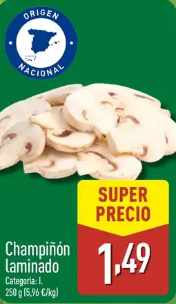 ALDI Champiñón laminado oferta