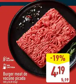 ALDI Burger meat de vacuno picada oferta