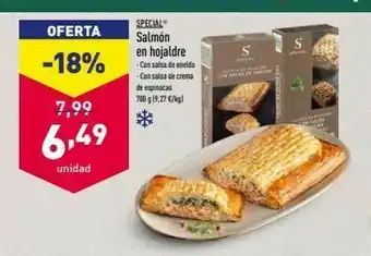 ALDI Salmón en hojaldre special oferta