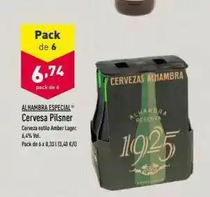 ALDI Cerveza alhambra oferta