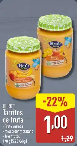 ALDI HERO Tarritos de fruta oferta