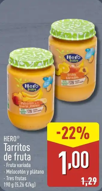 ALDI HERO Tarritos de fruta oferta