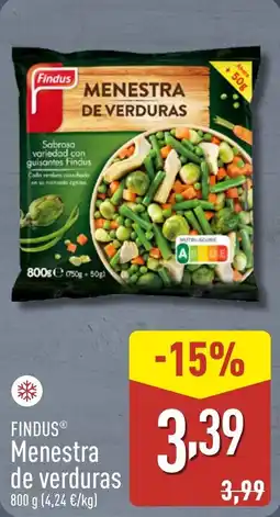 ALDI FINDUS Menestra de verduras oferta