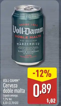 ALDI VOLL-DAMM Cerveza doble malta oferta