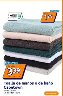 Action Toalla de manos o de baño capetown oferta