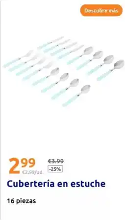 Action Cubertería en estuche oferta