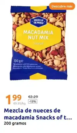 Action Snacks of the world - mezcla de nueces de macadamia oferta