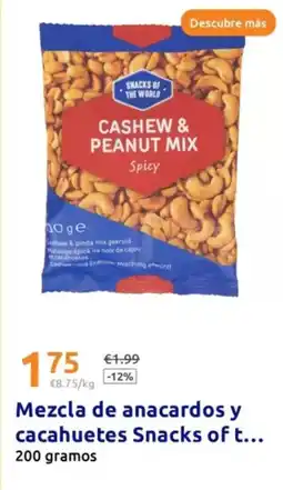 Action Snacks of the world - mezcla de anacardos y cacahuetes oferta