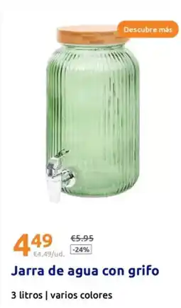 Action Jarra de agua con grifo oferta