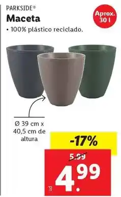 Ocine Parkside - maceta oferta