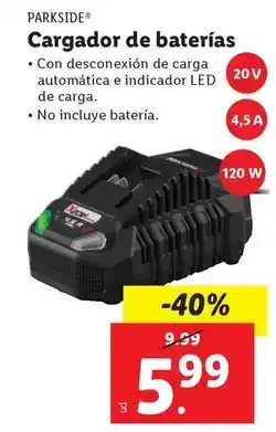 Ocine Parkside - cargador de baterias oferta