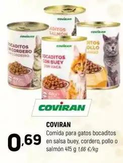 Coviran Coviran - comida para gatos bocaditos en salsa buey, cordero, pollo o salmon oferta