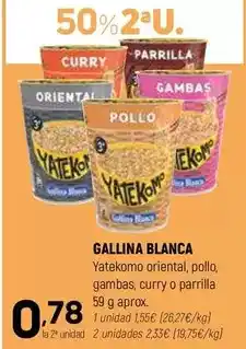 Coviran Gallina blanca - yatekomo oriental, pollo, gambas, curry o parrilla oferta