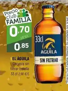 Coviran El águila - cerveza sin filtrar botella oferta