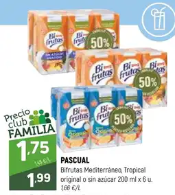 Coviran PASCUAL Bifrutas Mediterráneo, Tropical original o sin azúcar oferta