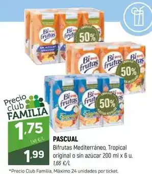 Coviran Pascual - bifrutas mediterráneo, tropical original o sin azucar oferta