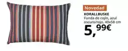 IKEA Korallbuske - funda de cojín, azul oscuro/rojo, 40x58 cm oferta